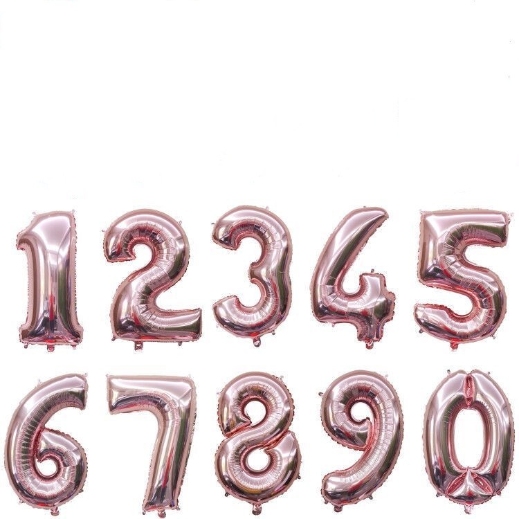 ( Cỡ To Đại) Bóng Bay hình chữ Số trang trí sinh nhật kích thước 100cm