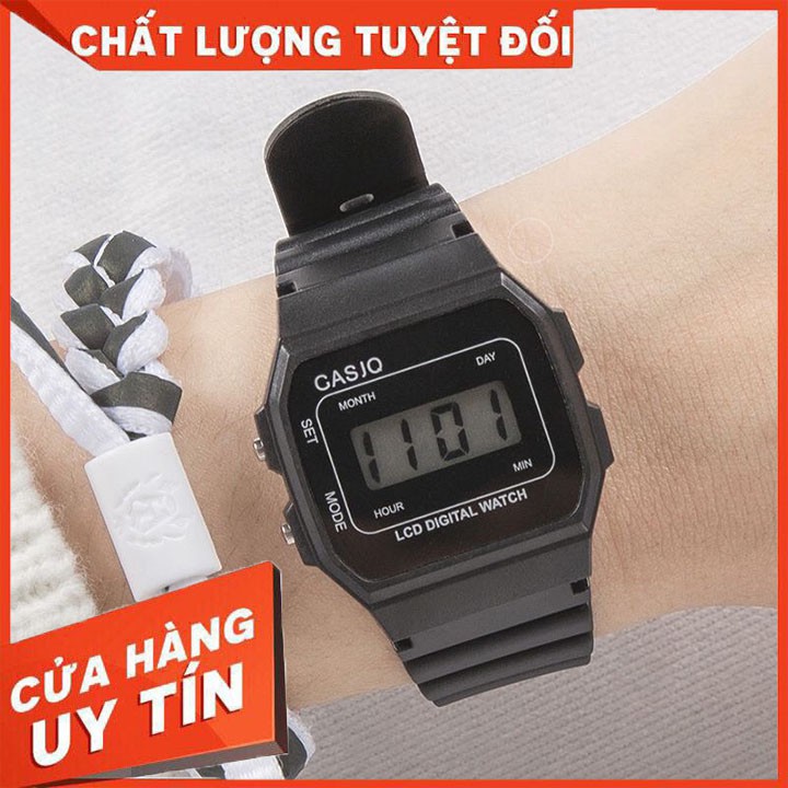 [THANH LÝ GIÁ GỐC] Đồng Hồ Điện Tử Thời Trang Nam Nữ Dây Nhựa Bền Chống Nước Màu Đen S5 STORE DH008