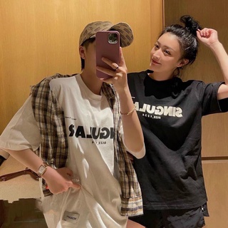 Áo thun tay lỡ unisex nam nữ dáng rộng singular