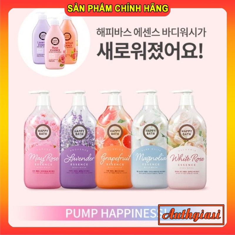 Sữa tắm HAPPY BATH Natural Body Wash Hàn Quốc đủ màu hương thơm quyến rũ và dưỡng mịn da 900g | BigBuy360 - bigbuy360.vn