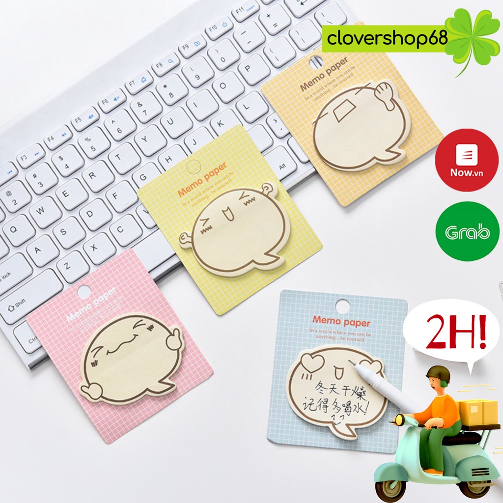 Tập giấy note ghi chú Memo paper   Clovershop68