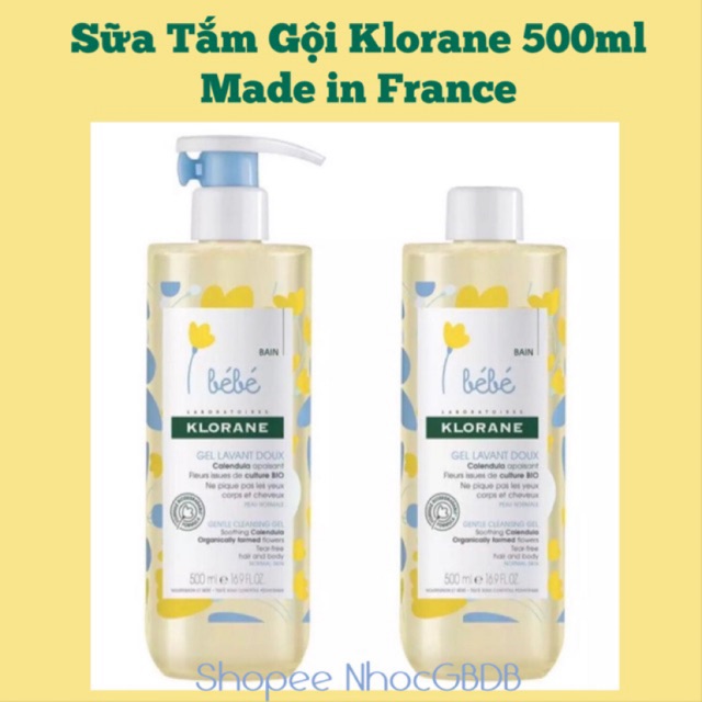 MẪU MỚI Sữa tắm gội Klorane 500ml Pháp cho bé từ 0m+ - hsd 1 2022 thumbnail