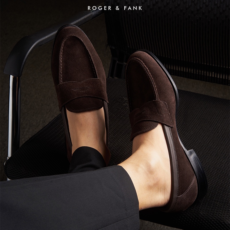 Giày da cao cấp penny loafer Roger &amp; Fank