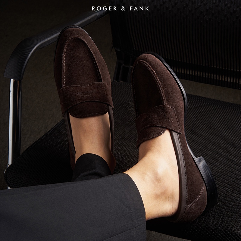 Giày da cao cấp penny loafer Roger & Fank