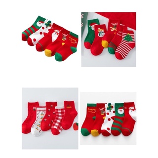 Set 5 đôi vớ giáng sinh, tết dễ thương cho bé 1-7 tuổi