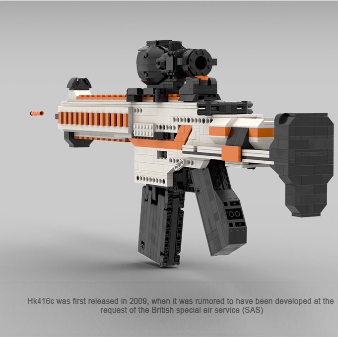 Đồ Chơi Lắp Ráp Kiểu Lego Mô Hình Súng PUPG M416 (HK416C) Asiimov 1000+ Mảnh Ghép - Bản Thiết Kế Tiêu Chuẩn Của Kevin183