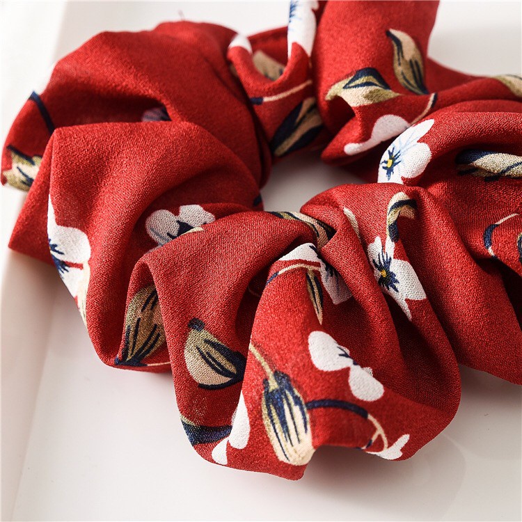 Mini Scrunchies vải hoa nhiều mẫu xinh xắn Dây cột tóc vải vintage - Mã SC007