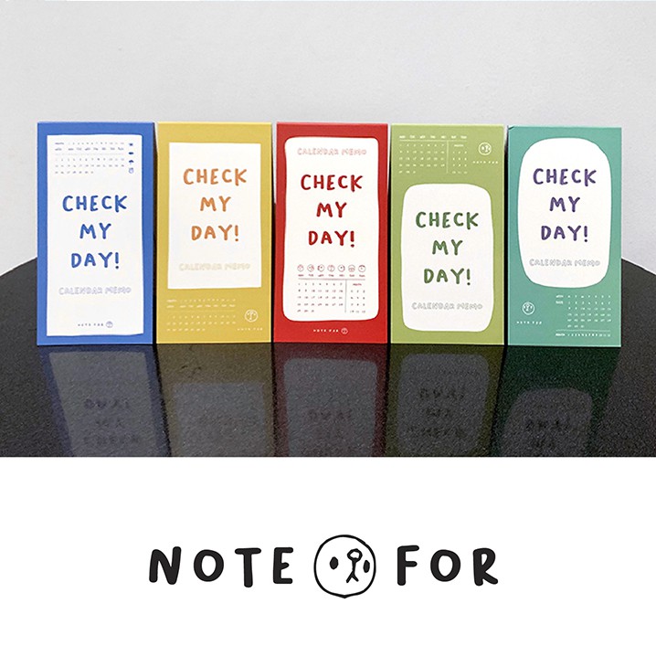 Giấy note check my day có lịch mini đủ màu tiện dụng, trang trí planner bujo, dán tường, ghi chú sách vở, memo pad