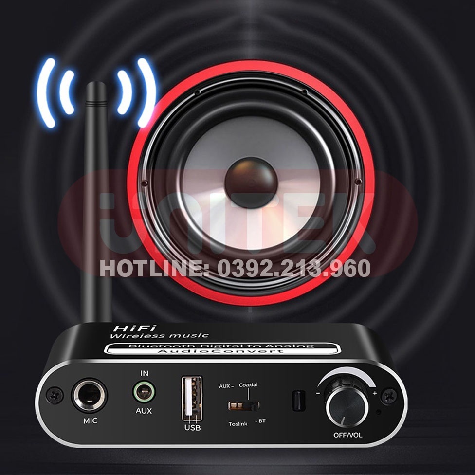 Bộ Chuyển Đổi Âm Thanh T02, DAC HIFI Bluetooth - dùng Hỗ Trợ Cổng Optical