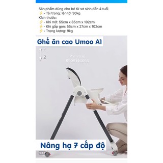 Ghế ăn dặm cao Umoo U 04