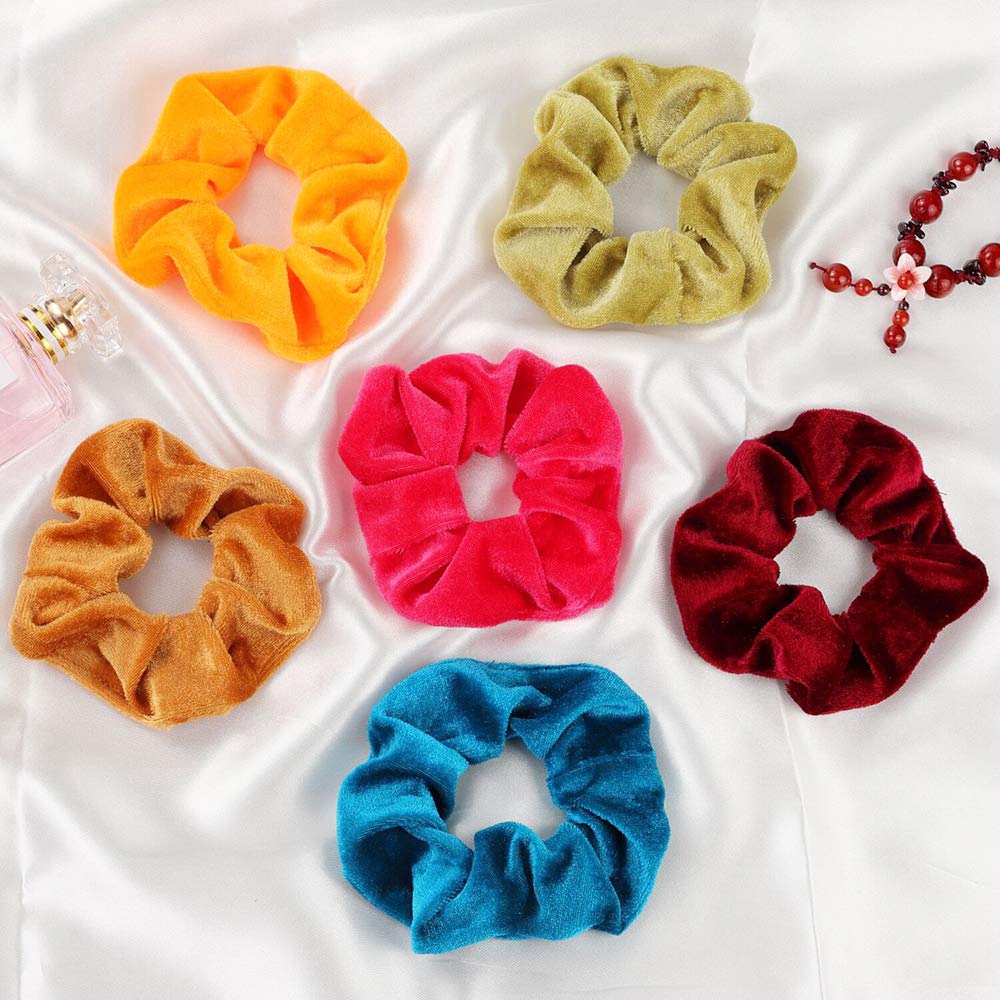 Dây Buộc Tóc Vải Nhung Nhiều Màu Xinh Xắn Tùy Chọn Cho Nữ