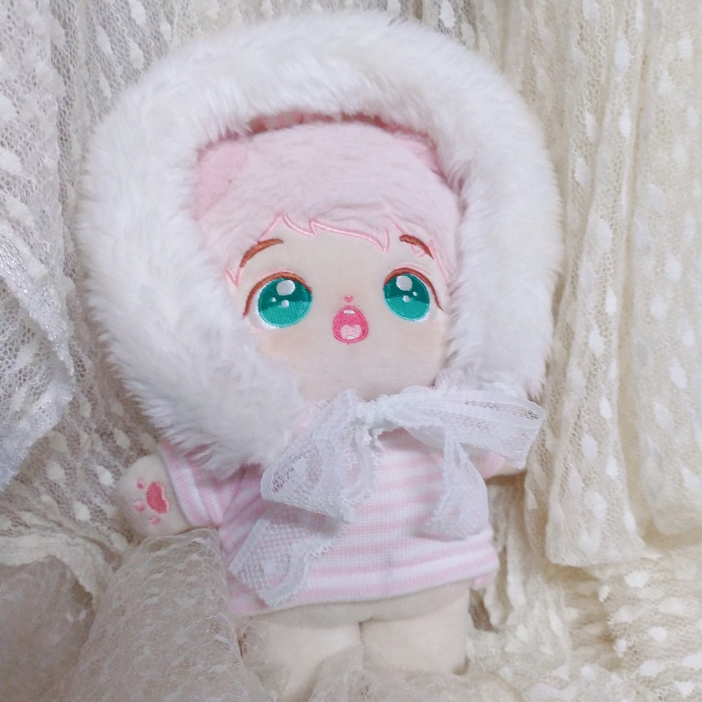 Áo Hoodies Viền Phong Cách Mùa Đông Cho Doll 20cm BODY Ú