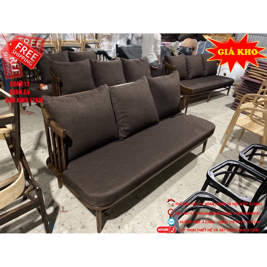 sofa phòng khách nan hiện đại sản xuất từ gỗ sồi nhập khẩu từ Đức giá rẻ tại TPHCM