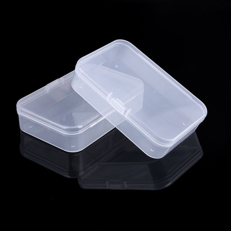 2 hộp đựng đồ bằng nhựa trong suốt