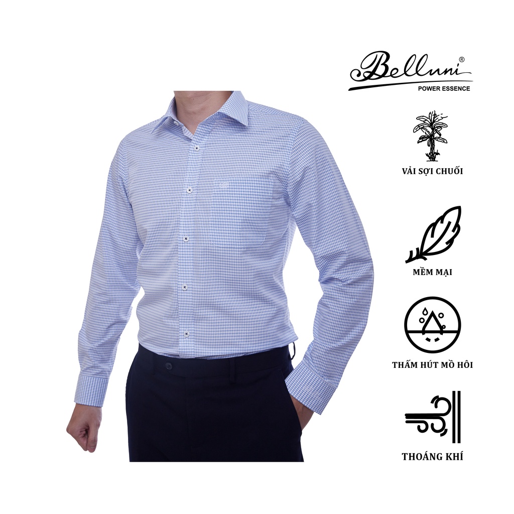 Áo sơ mi nam dài tay BELLUNI vải sợi chuối mềm mại thoáng khí - ABD.BAN.BE.171.B6