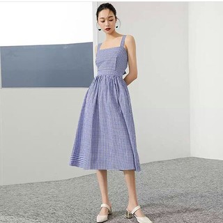 Đầm xòe gingham