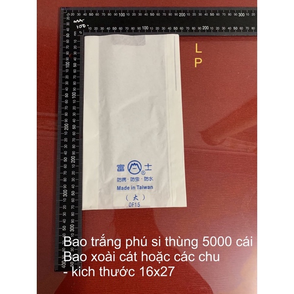 bao xoài phú si trắng 100túi (16x27)