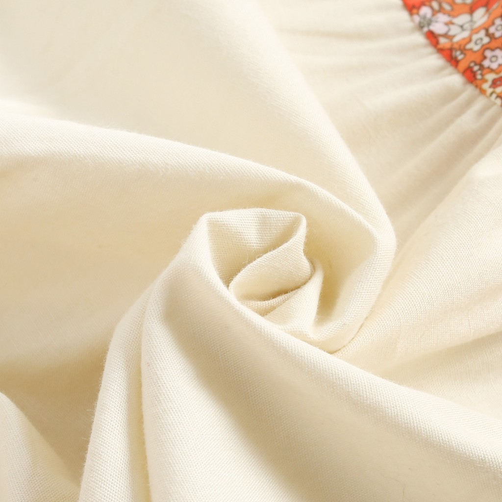 Áo Liền Quần Sanlutoz Làm Bằng Cotton Thiết Kế Không Tay Họa Tiết Hoa