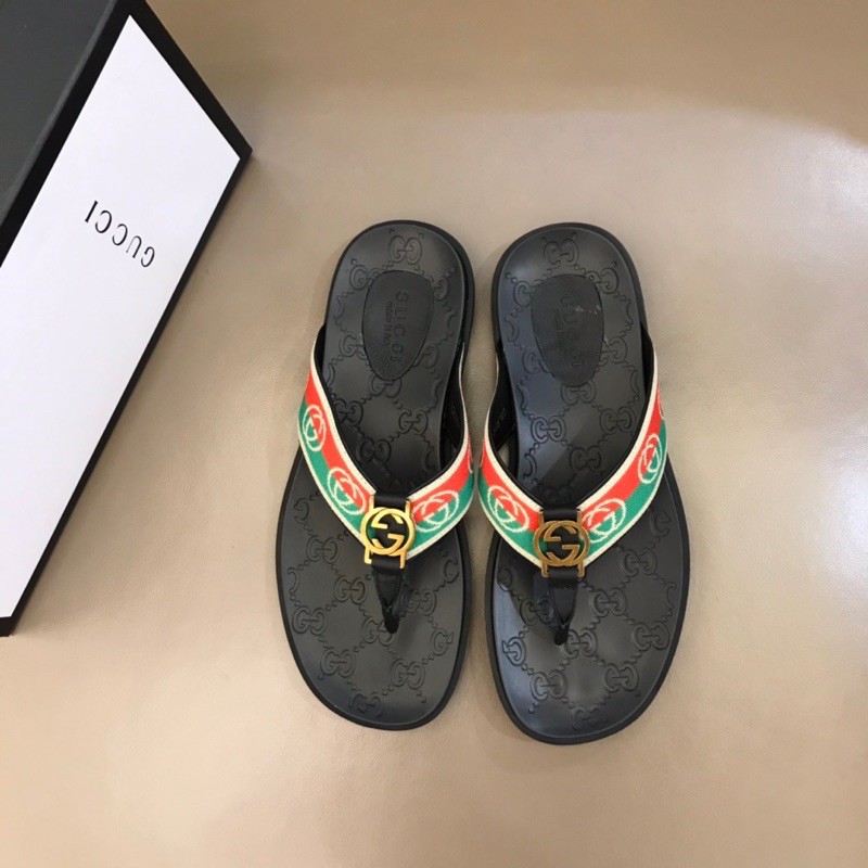 Sandal / dép xỏ ngón/ dép quai ngang và quai chéo cho nam Gucci GC GG cao cấp