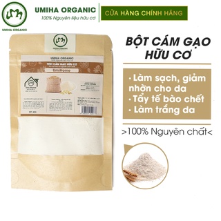 Bột Cám Gạo đắp mặt nạ hữu cơ UMIHOME nguyên chất | Rice Bran Flour 100% Organic 35G