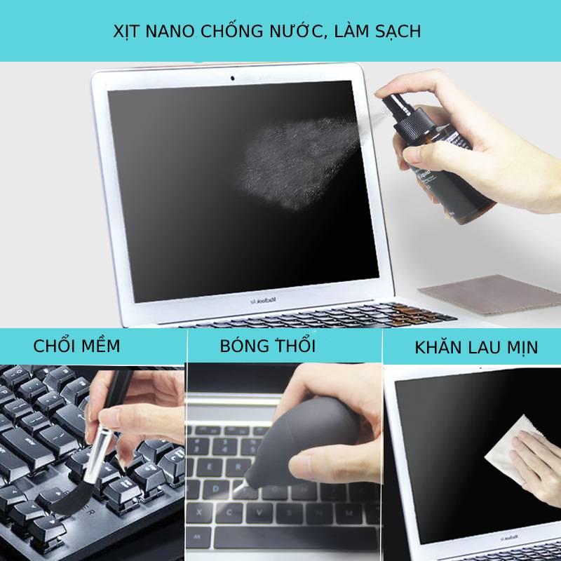 Bộ Vệ Sinh Laptop Cao Cấp 5 in 1 cho Máy tính Macbook Máy ảnh Ống kính Màn hình máy tính điện thoại GALA HOME