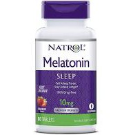 Viên ngậm hỗ trợ ngủ ngon Natrol Melatonin Sleep 10mg 100v