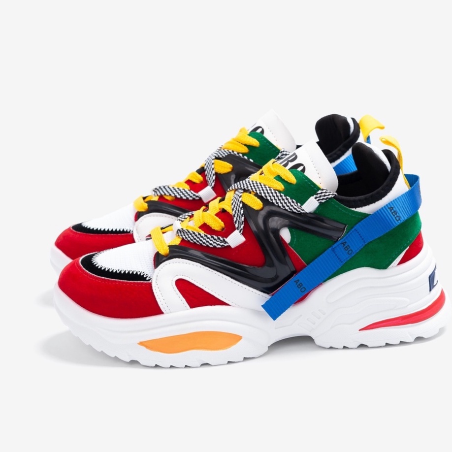 Giày Thể Thao Sneaker Cặp Đôi Nam Nữ Độn Đế Tăng Chiều Cao Hàn Quốc 5cm ABO MINSU M4520 Phù Hợp Đi Chơi, Đi Học - Hàng n