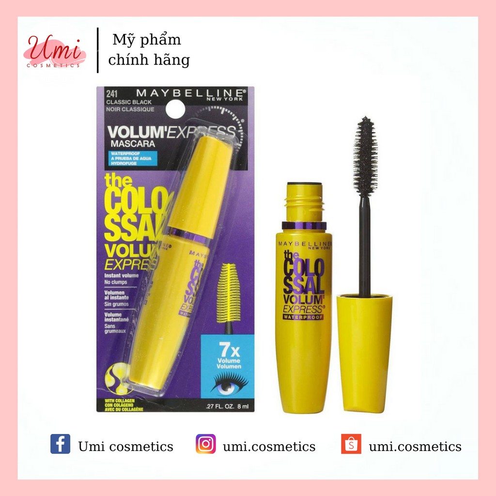 Mascara Maybelline Magnum - Colossal Volum Express Waterproof (bản mới)