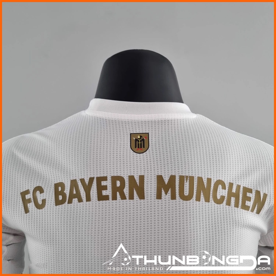 Áo Bayern Munich trắng sân khách 2022/2023, 2022/23 bản PLAYER Issue BODY Fit cao cấp Thái Lan