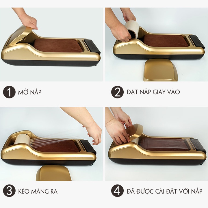 Máy bọc giày đi trong nhà Cao Cấp Có Kèm Theo Túi Bọc Giày 100 Cái