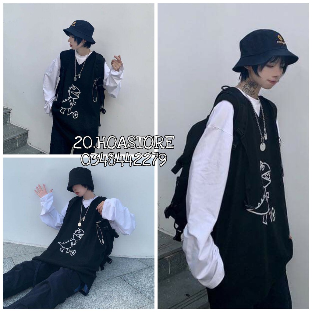 SET ÁO GILE KHỦNG LONG IN HÌNH FORM RỘNG UNISEX