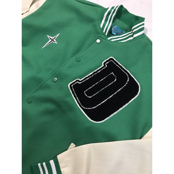 Áo khoác varsity doncare 2 lớp- Bomber jacket bóng chày nam nữ
