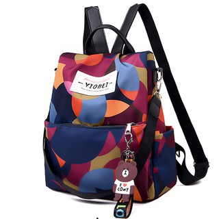 BALO VẢI DÙ CHỐNG NƯỚC, CHỐNG TRỘM Tặng Kèm móc khóa gấu