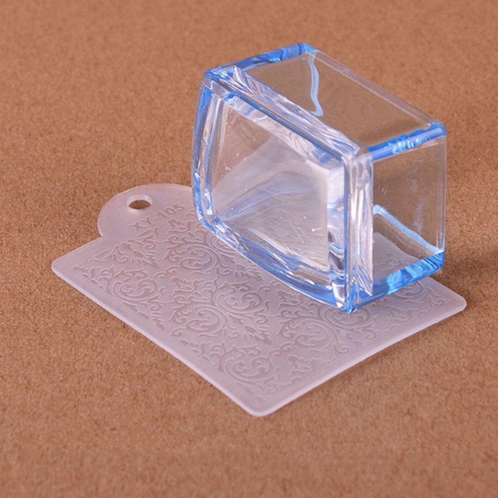 Bộ Dụng Cụ Trang Trí Móng Tay Trong Suốt Hình Chữ Nhật Tiện Dụng DIY