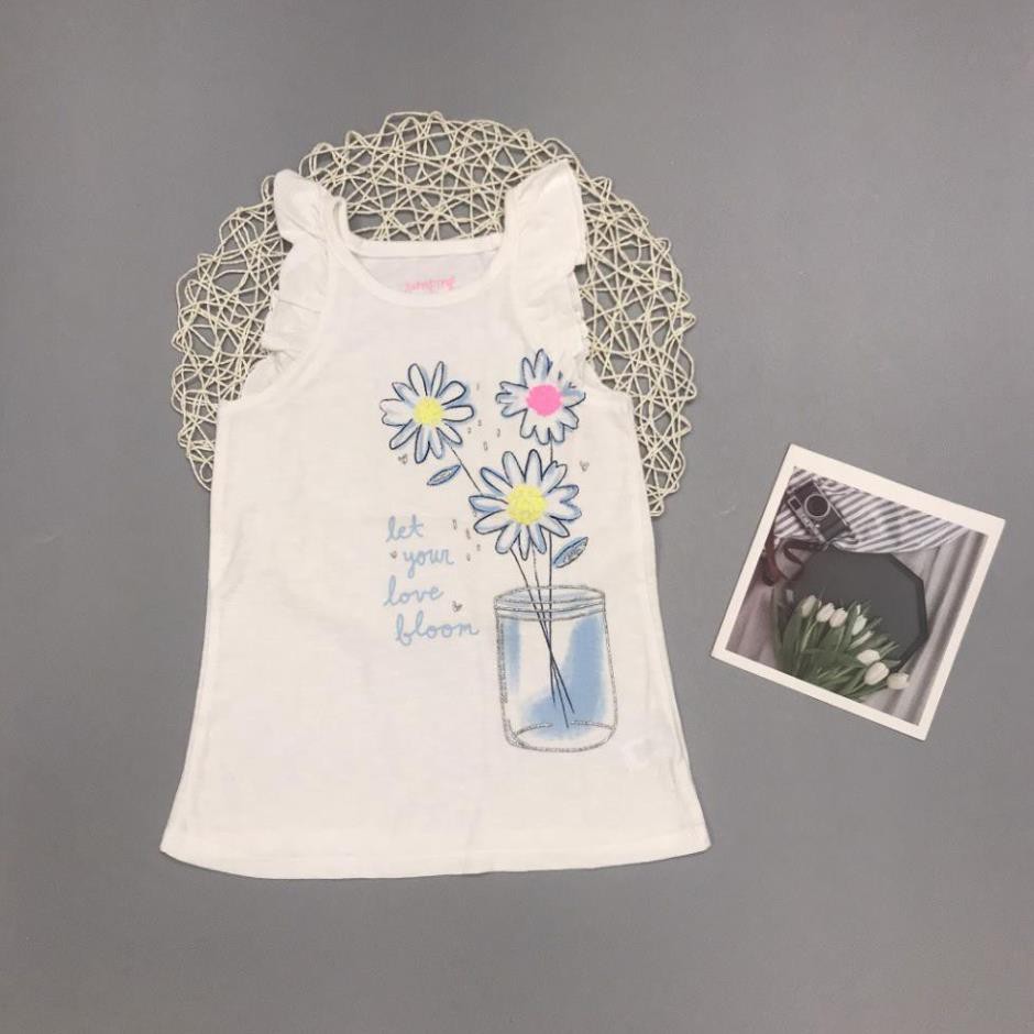 Áo thun bé gái, áo phông bé gái dáng ba lỗ, chất cotton, nhiều màu, size 1-7 - BONGKIDS