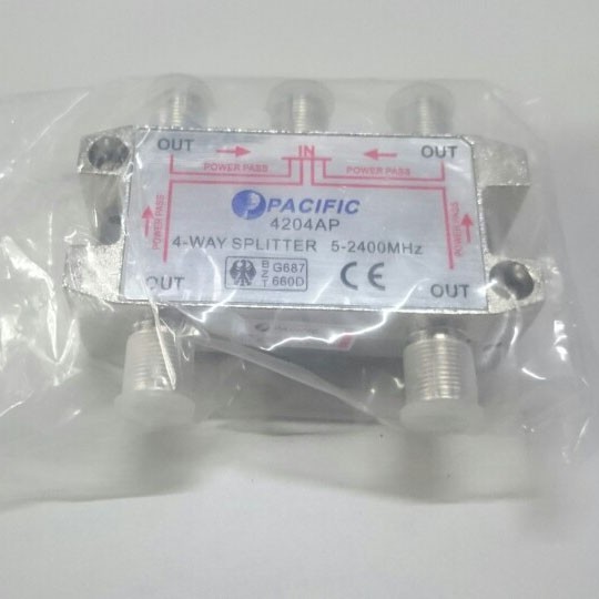 Bộ chia truyền hình cáp PACIFIC  1 ra 4 Tivi