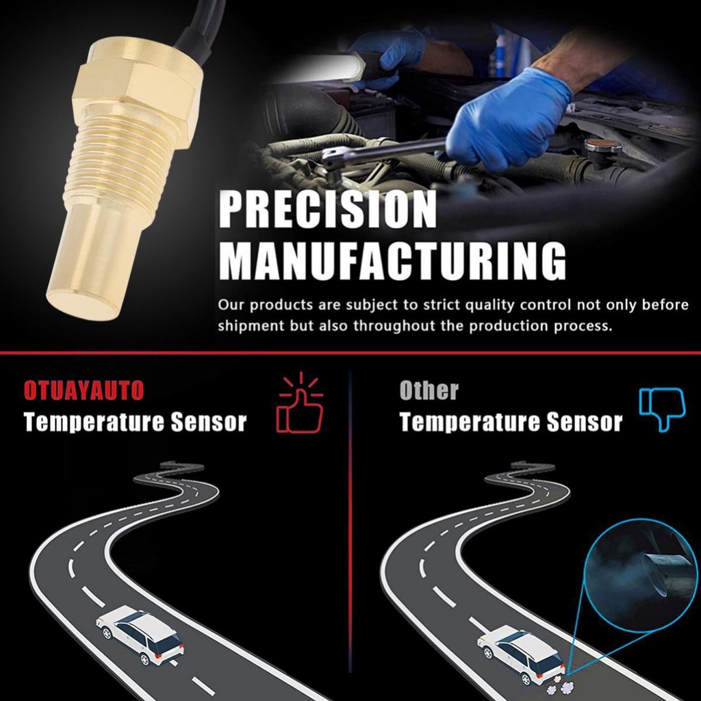 Bộ Cảm Biến Nhiệt Độ Nước 12V/24V 50K Đầu Cắm 10mm Cho Xe Hơi/Xe Tải