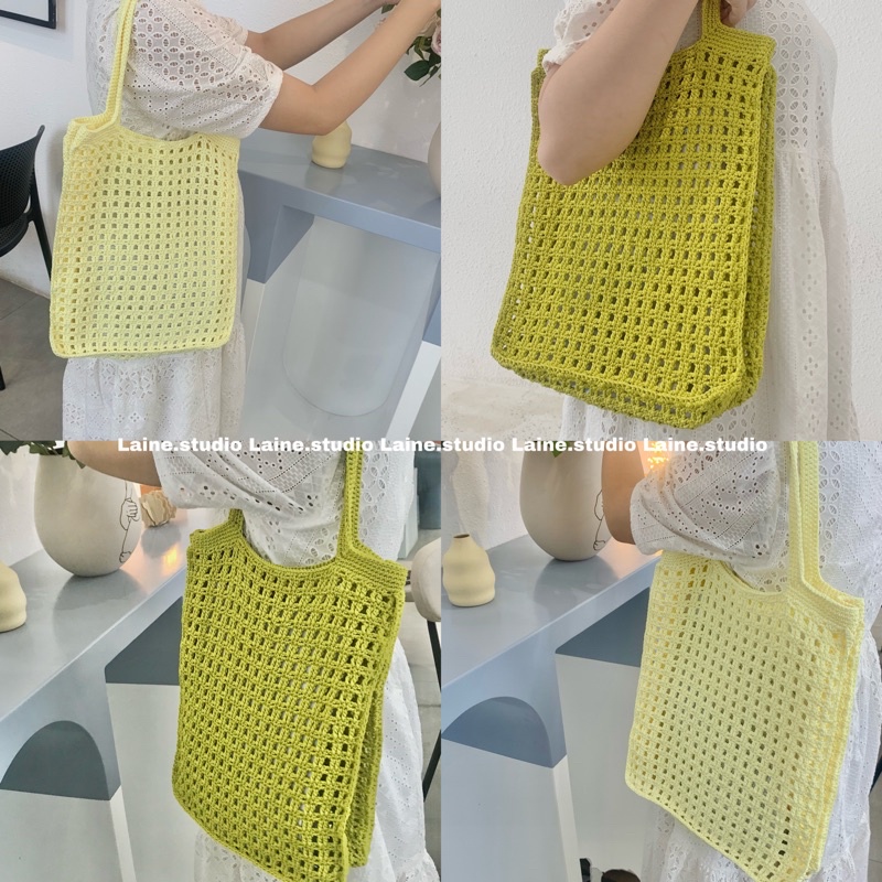 NET CROCHETBAG - TÚI TOTE LEN BASIC