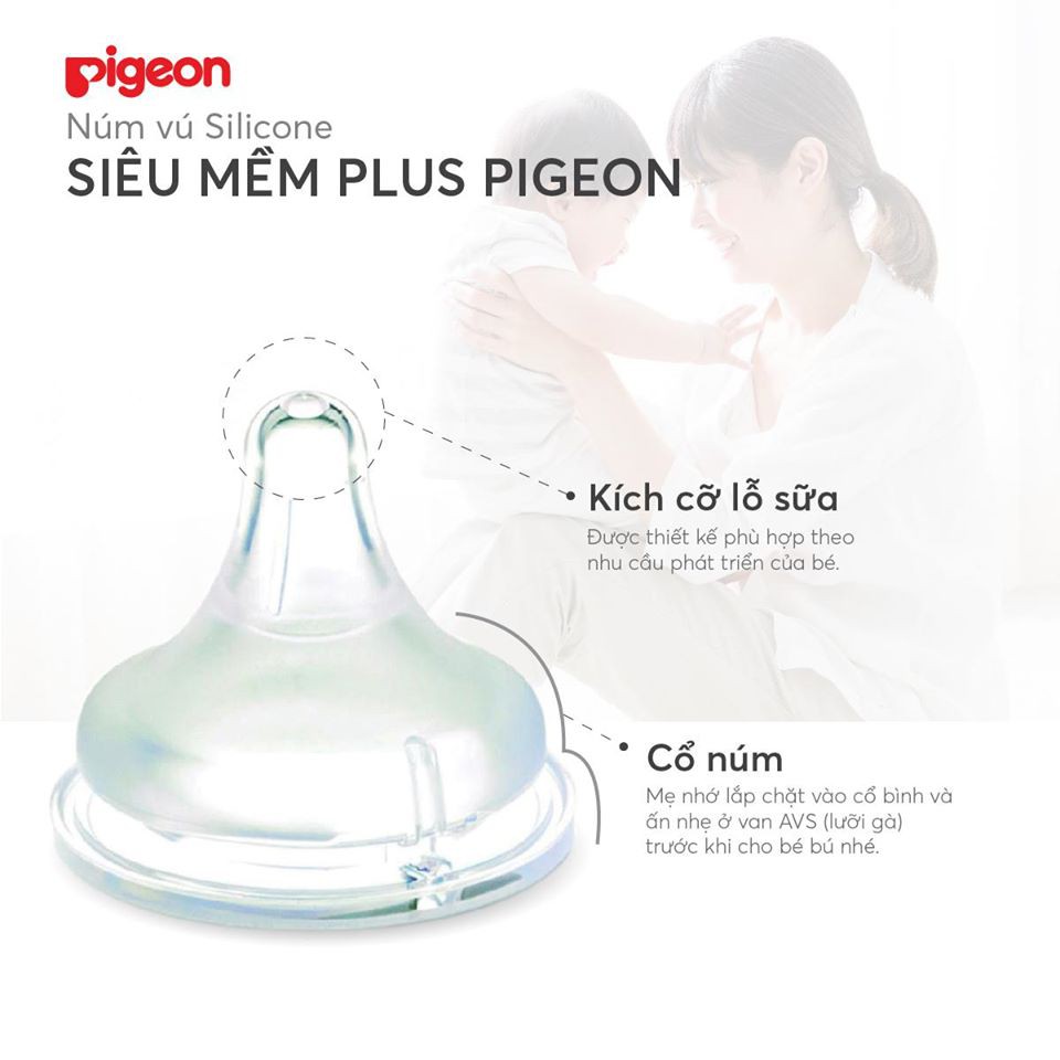 [CHÍNH HÃNG] NÚM CỔ RỘNG PIGEON PPLUS SIÊU MỀM SIZE S/M/L/LL/LLL