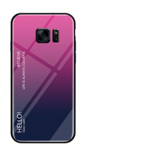 Ốp điện thoại tráng gương màu sắc gradient độc đáo cho Samsung Galaxy S7 Edge
