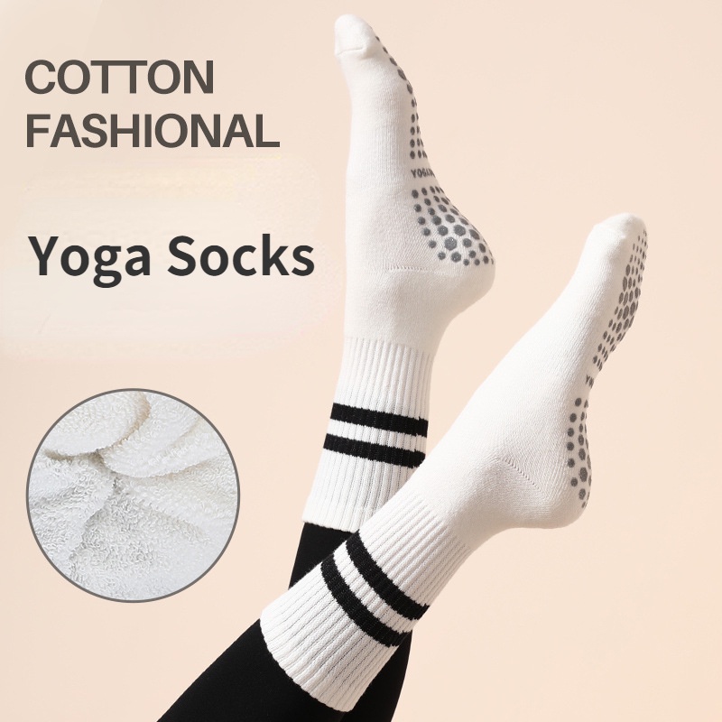 Đôi Vớ Cotton Chống Trượt Tập Yoga Thể Thao Dành Cho Nữ