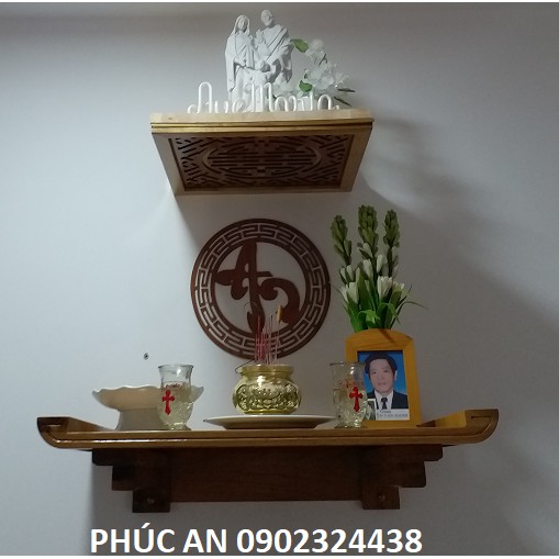 Mẫu bàn thờ chúa đẹp nhất mã 1A68VCH Size 68 x 48 trọn bộ đầy đủ y như trong hình