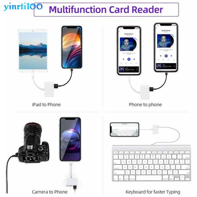 Đầu Đọc Thẻ Nhớ Đa Năng Yinrti100 Type c OTG / SD / TF
