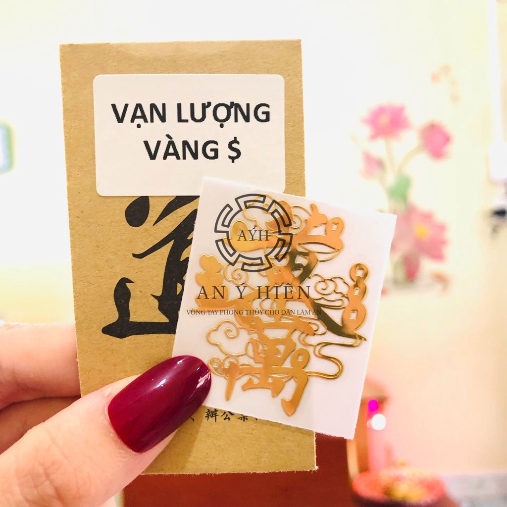( Sỉ rẻ nhất 8K) Lá dán Vạn lượng vàng