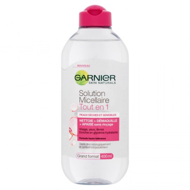 Tẩy trang Garnier hồng đậm 400ml