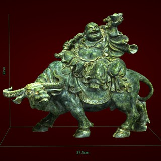 Quà tặng - Tượng Di Lặc cưỡi trâu - Trang trí nhà ngày tết - DL 004