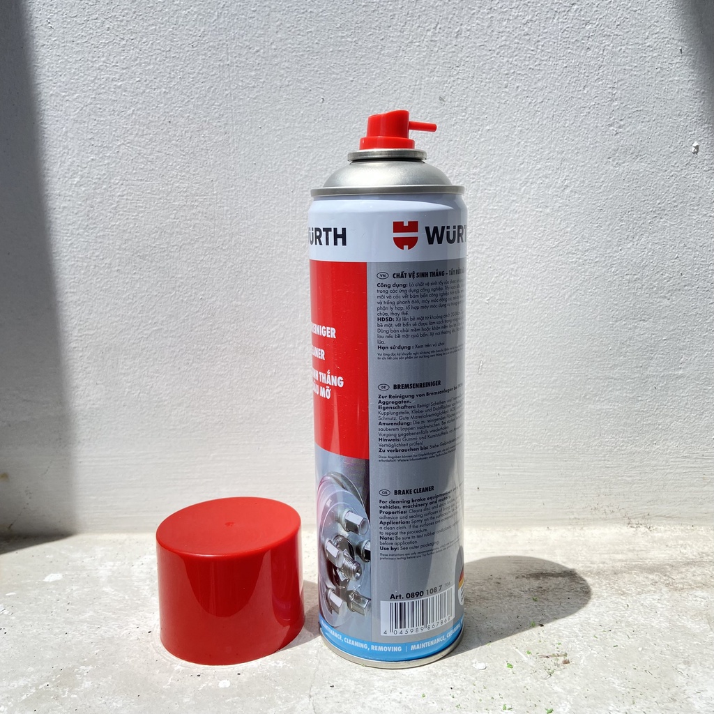 Vệ sinh Phanh tẩy rửa dầu nhớt Wurth