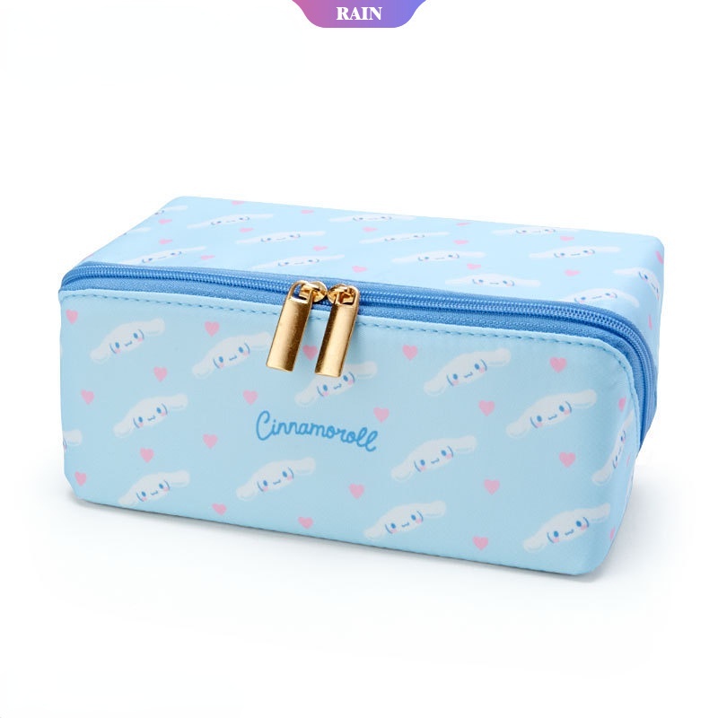 SANRIO 1 Túi Đựng Bút Có Khóa Kéo Chống Nước Sức Chứa Lớn Họa Tiết Hoạt Hình Cinnamoroll My Melody Hello Kitty