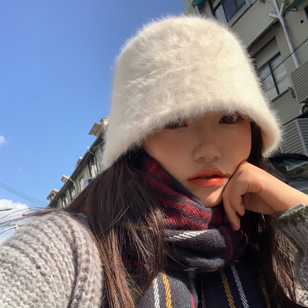 Nón vành phối lông thời trang retro cho nữ