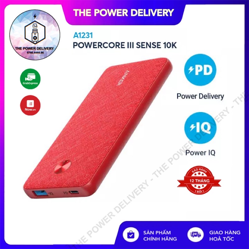 [NEW] Pin sạc dự phòng ANKER PowerCore Slim, Sense 10000mAh PD - A1231 - Hàng Chính Hãng Bảo hành 12 tháng